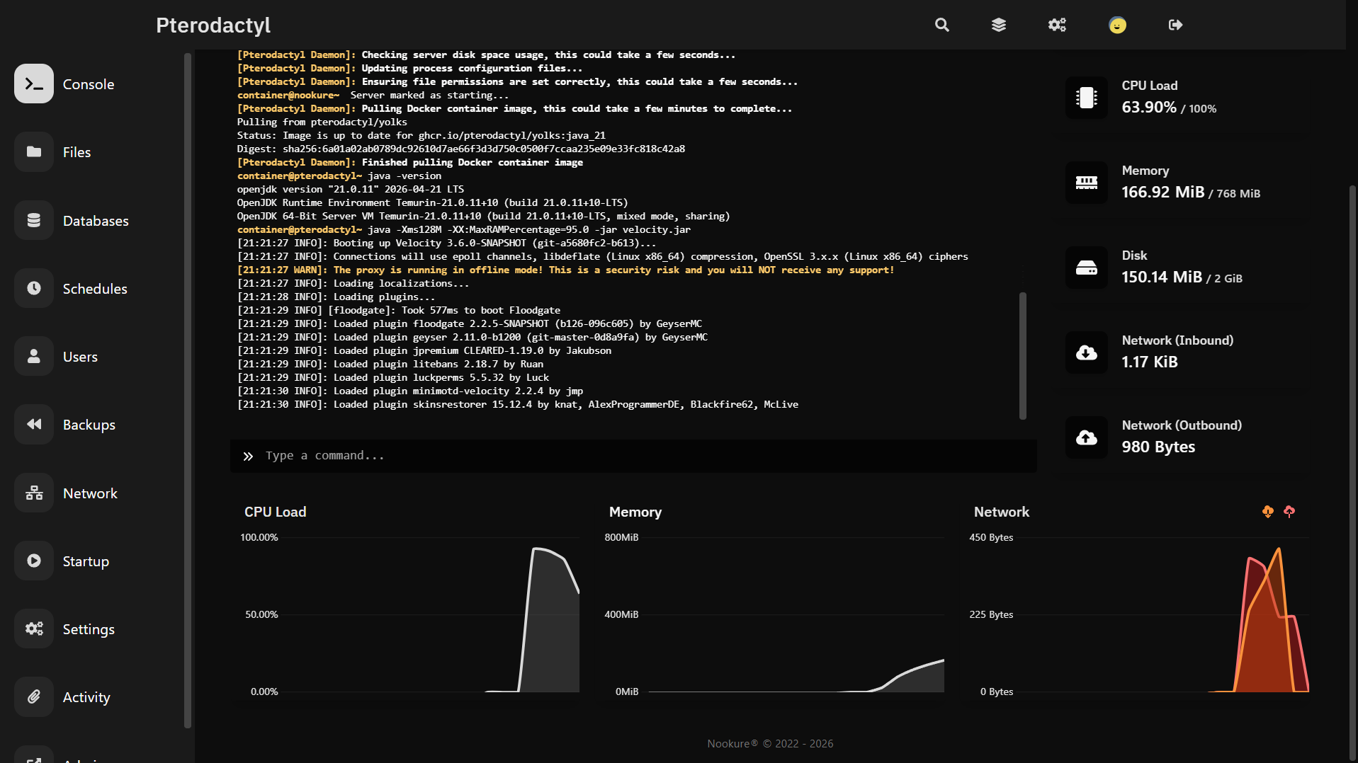 Game Control Panel
